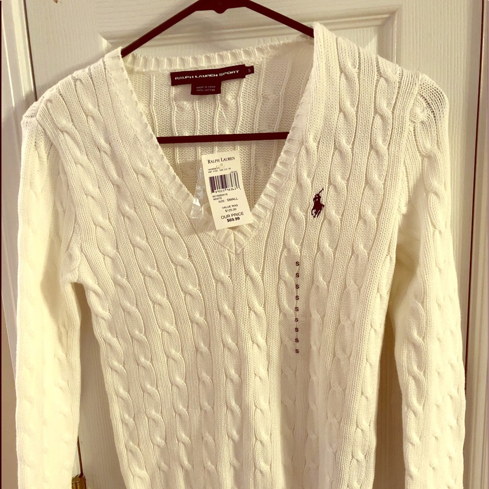 White polo sweater